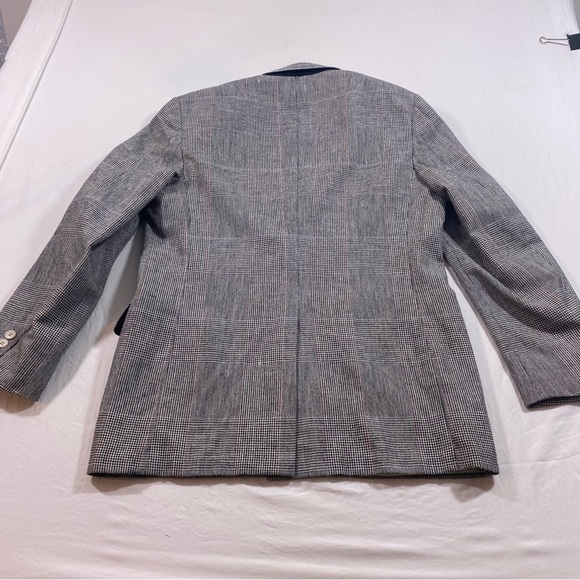 Cricketeer Houndstooth Blazer Vintage Tweed Jacket Sports Coat Men 40L Gray - Picture 5 of 14
